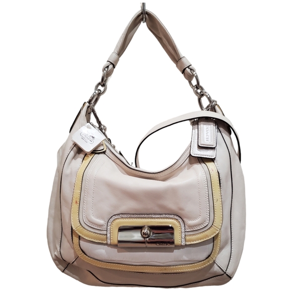 NWT Coach Kristin Spectator Bag Leather Exotic Croc Embossed Off White $… - Picture 3 of 14